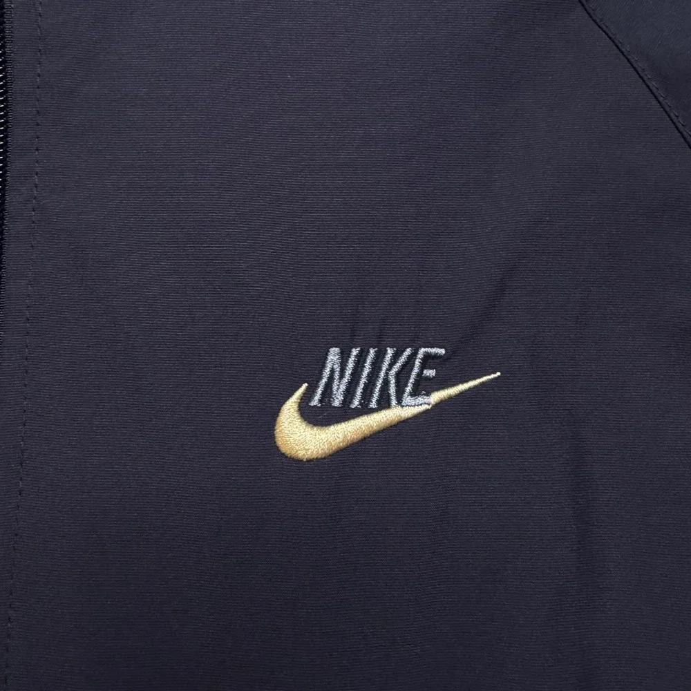 Nike Track Jacket Mens M Navy Blue Vintage 90s Windbreaker Full Zip Futura Logo